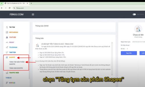 Truy cập Fbnuu.com và chọn danh mục phù hợp