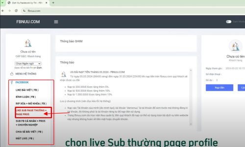 Truy cập fbnuu.com và chọn danh mục phù hợp