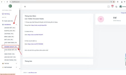 Truy cập new.fbnuu.com và chọn danh mục phù hợp