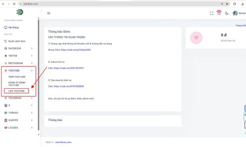 Truy cập new.fbnuu.com và chọn danh mục phù hợp