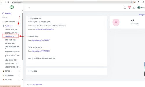 Truy cập new.fbnuu.com và chọn danh mục phù hợp