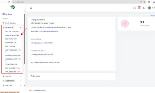 Truy cập new.fbnuu.com và chọn danh mục phù hợp
