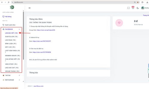 Tùy chọn like bài viết Facebook trên new.fbnuu.com