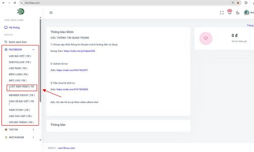 Truy cập new.fbnuu.com và chọn mục Facebook