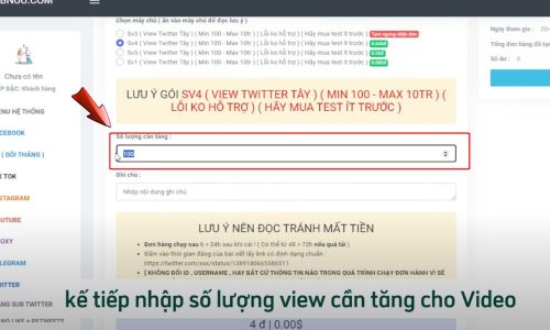 Nhập số lượng cần tăng