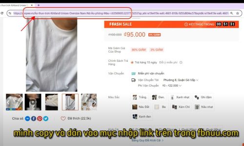 Lấy đường link sản phẩm trên Shopee