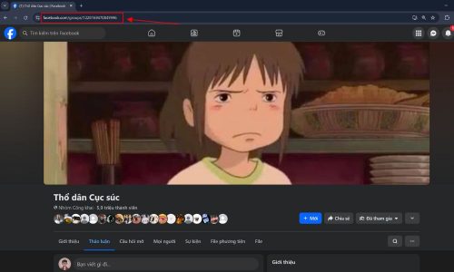 Sao chép link group