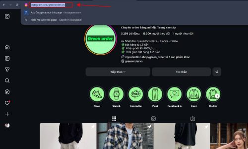 Sao chép liên kết profile Instagram