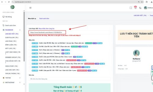 Nhập ID bài viết Facebook trên new.fbnuu.com