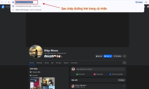 Lấy liên kết Facebook và dán vào ô nhập "Link Hoặc UID"