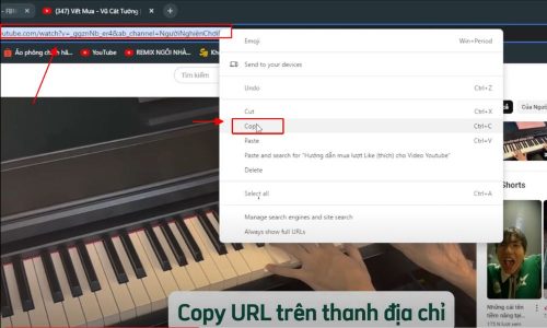 Sao chép liên kết video Youtube