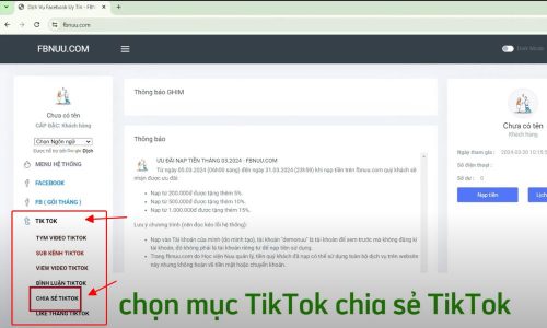 Truy cập Fbnuu.com và chọn danh mục phù hợp