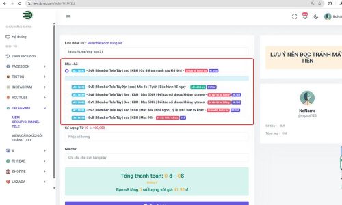 Đọc kỹ mô tả của gói dịch vụ