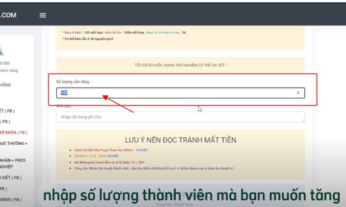 Nhập số lượng thành viên