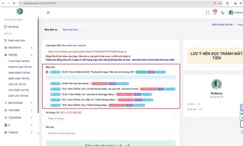 Chọn gói dịch vụ phù hợp