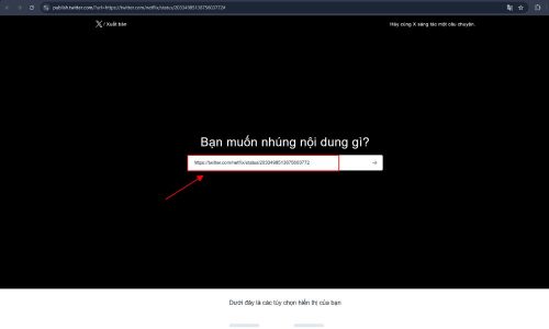 Cửa số mới hiện lên hãy sao chép liên kết