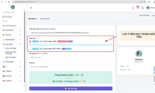 Chọn gói dịch vụ phù hợp và đọc mô tả
