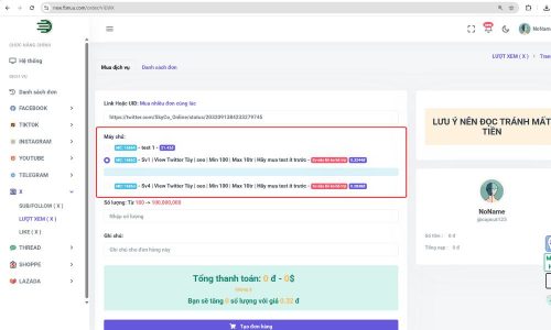Chọn gói dịch vụ và đọc kỹ mô tả