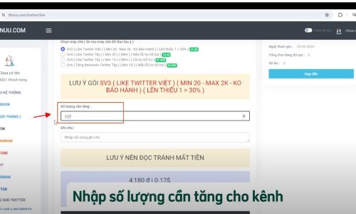 Nhập số lượng cần tăng