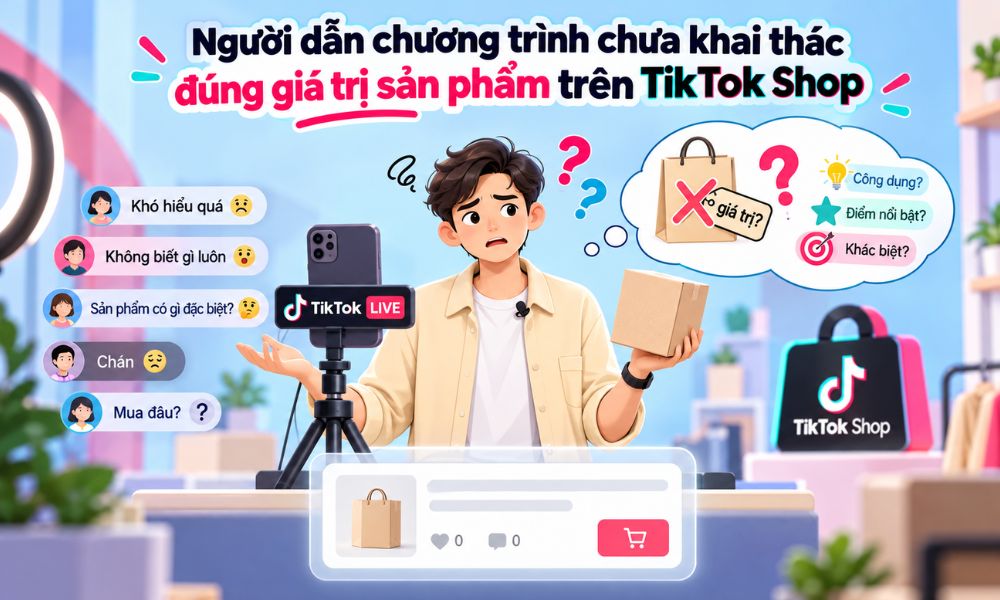 Người dẫn chương trình đóng vai trò dẫn dắt suốt buổi live