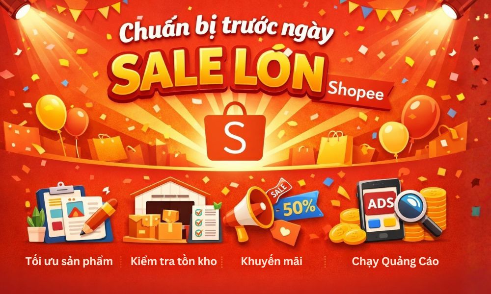Danh sách các công việc phải chuẩn bị trước ngày sale Shopee