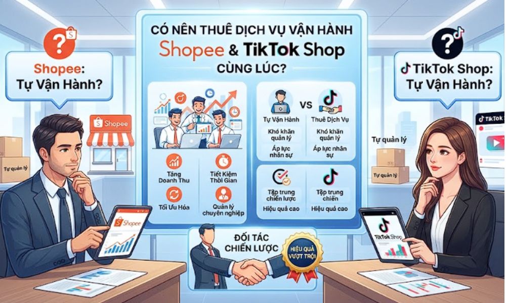 Thuê combo dịch vụ Shopee và TikTok Shop