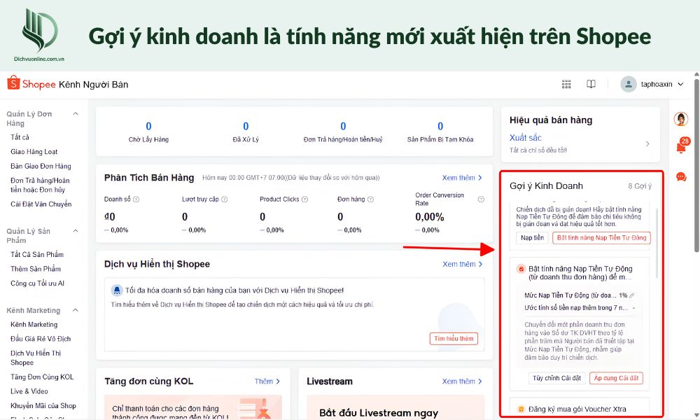 Tính năng mới trên Shopee